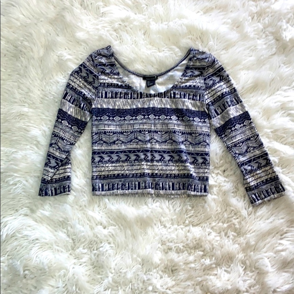 3/4 sleeve crop top